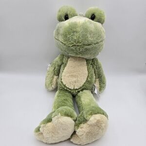 Fiesta Toys Fuzzy Folk Bean Bag 16" Green Frog Ivy Stuffed Animal Plush